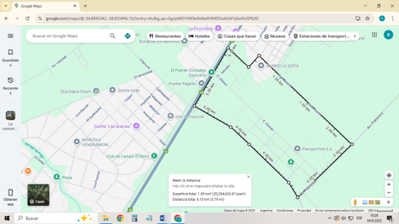 Mapa del recorrido